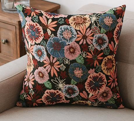 Geometric Pattern Chenille Throw Pillow for Couch, Bohemian Decorative Sofa Pillows, Decorative Throw Pillows for Living Room