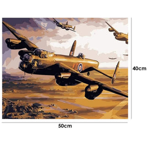 Airplane-Paint By Numbers 50*40cm ktclubs.com