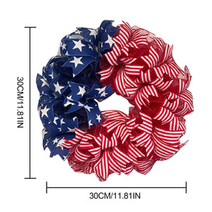 American Independence Day wreath door hanging Home fabric decorations Holiday window props 30CM ktclubs.com