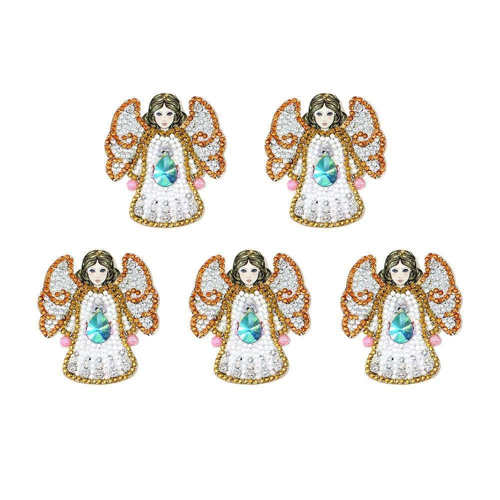 Angel 5pcs DIY Full Drill Special Shaped Diamond Fashion Keychain ktclubs.com
