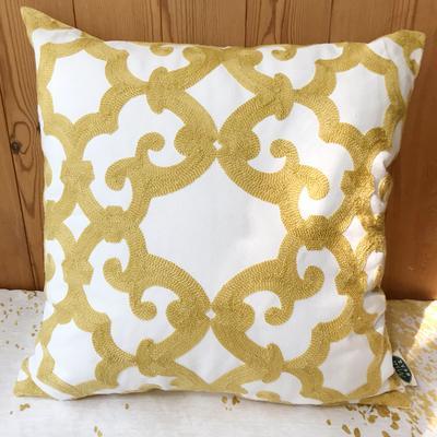 Modern Sofa Pillows, Geometric Decorative Pillows, Cotton Yellow Throw Pillows, Decorative Throw Pillows for Living Room