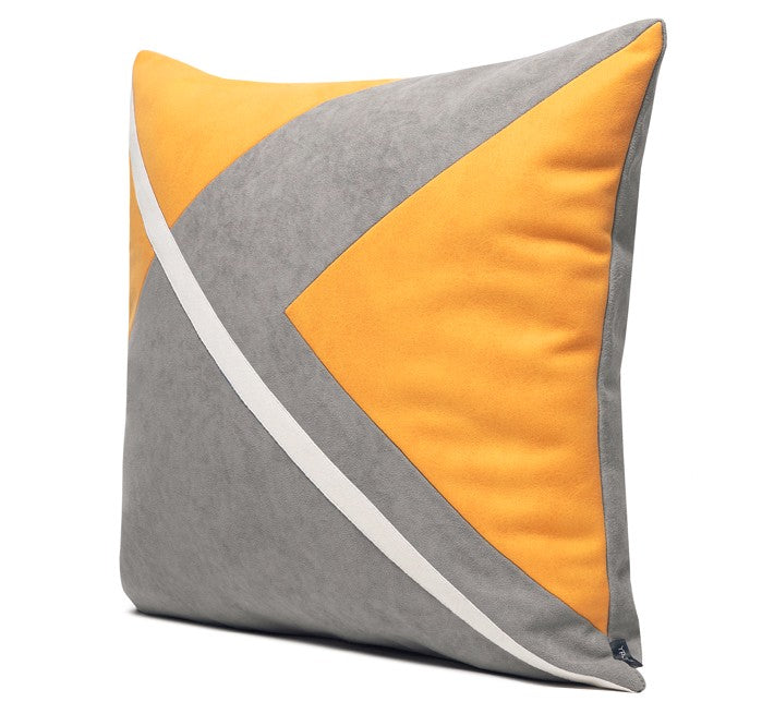 Modern Throw Pillows for Couch, Decorative Modern Sofa Pillows for Living Room, Yellow Gray Modern Simple Throw Pillows, Large Simple Modern Pillows