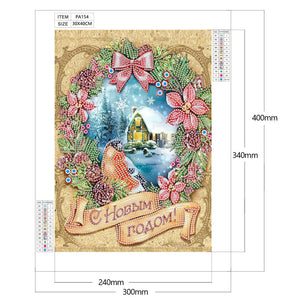 Bird Wreath-Partial Special Shaped Diamond Painting 30*40CM ktclubs.com