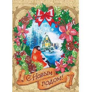 Bird Wreath-Partial Special Shaped Diamond Painting 30*40CM ktclubs.com