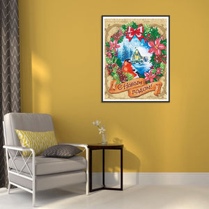 Bird Wreath-Partial Special Shaped Diamond Painting 30*40CM ktclubs.com