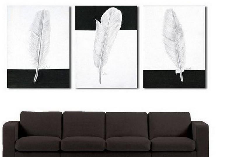 Canvas Painting, Abstract Painting, Living Room Wall Art, Modern Art, 3 Piece Wall Art, Abstract Painting, Black and White Art