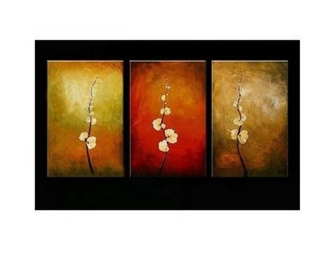 Flower Painting, Floral Art, Abstract Oil Painting, Living Room Art, Modern Art, 3 Piece Wall Art, Abstract Painting, Acrylic Art