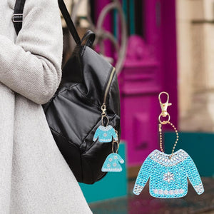 Christmas 5pcs DIY Full Drill Special-Shape Diamond Keychain ktclubs.com