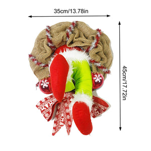 Christmas Elf Leg Garland Christmas Burlap Wreath Holiday Decoration ktclubs.com