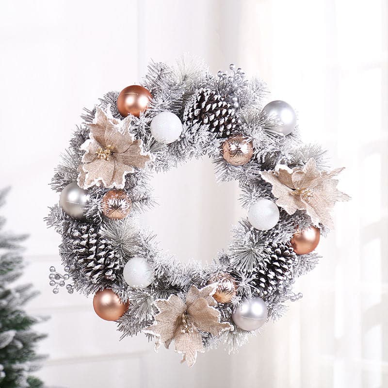 Christmas Wreath Christmas Ornament Christmas Decoration Silver Wind Hanging Christmas Ornament Christmas Set Home Decoration ktclubs.com