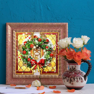 Christmas Wreath-Full Round Diamond Painting 30*30CM ktclubs.com