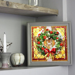 Christmas Wreath-Full Round Diamond Painting 30*30CM ktclubs.com