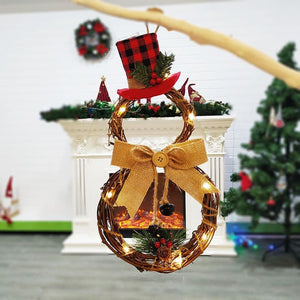 Christmas decoration supplies Christmas LED snowman Christmas wreath wreath ktclubs.com