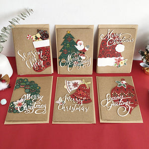 Christmas kraft paper models-Recordable stereo greeting card ktclubs.com
