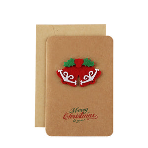 Christmas kraft paper models-Recordable stereo greeting card ktclubs.com