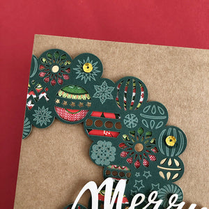 Christmas kraft paper models-Recordable stereo greeting card ktclubs.com