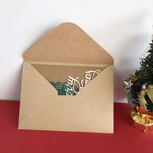 Christmas kraft paper models-Recordable stereo greeting card ktclubs.com