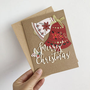 Christmas kraft paper models-Recordable stereo greeting card ktclubs.com