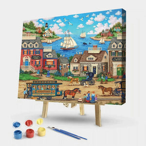 Cityscape-Paint By Numbers 50*40cm ktclubs.com