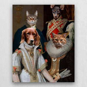 Custom Pet Family Portrait Royal Pet Canvas ktclubs.com