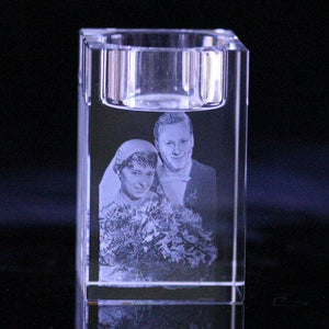 Custom Photo 3D Laser Crystal: 3D Laser Crystal Gift in Candlestick | Unique Gifts for Birthday, Wedding, Anniversary ktclubs.com