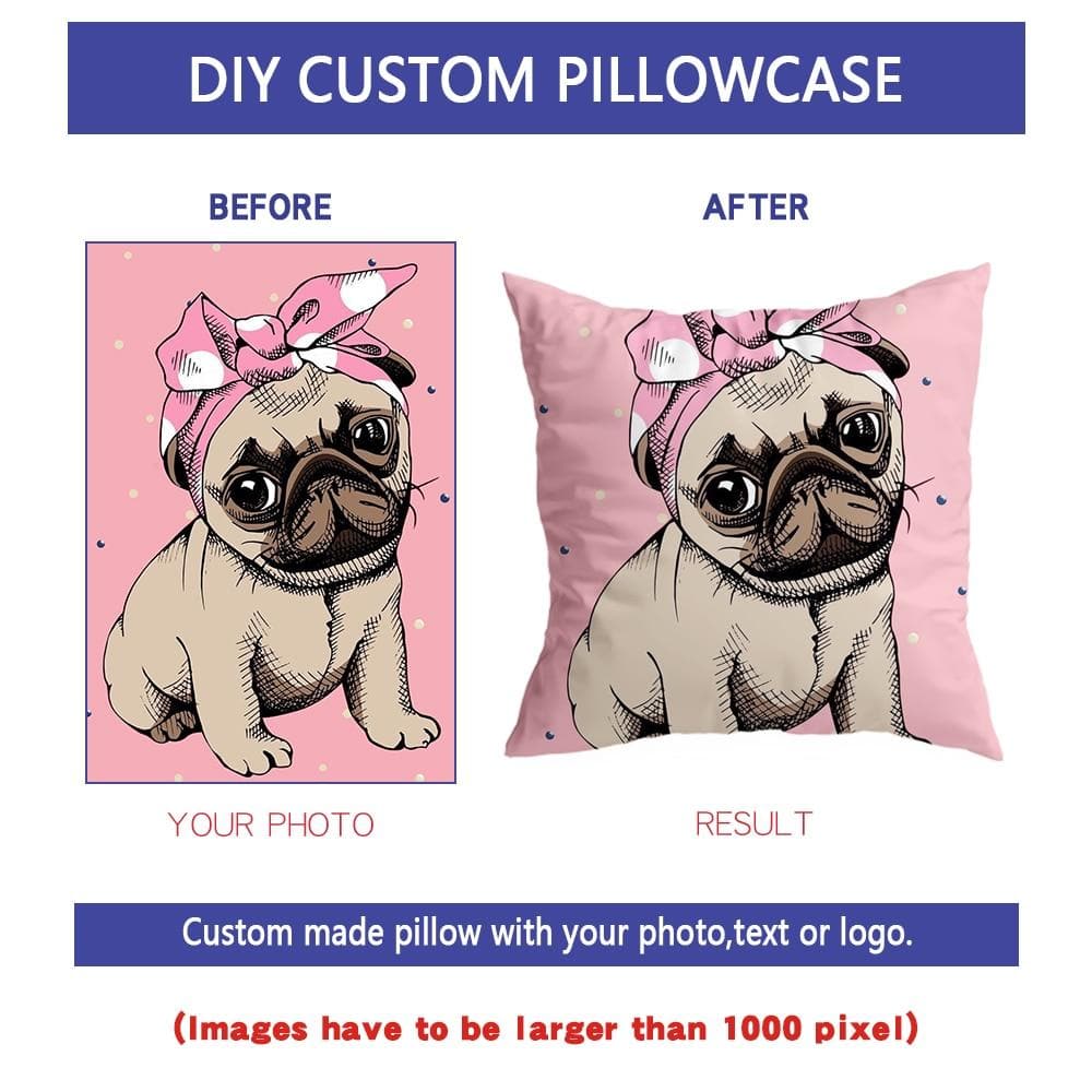 Custom Photo Pillow Cases Personalized Decorative 16x16 ktclubs.com