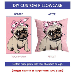 Custom Photo Pillow Cases Personalized Decorative 16x16 ktclubs.com