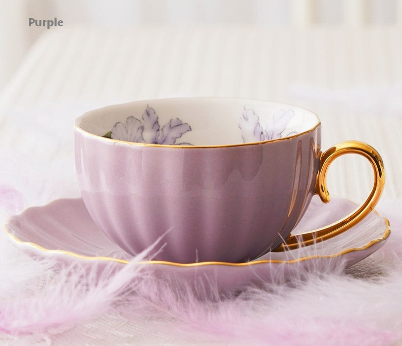 Beautiful British Tea Cups, Unique Afternoon Tea Cups and Saucers, Elegant Ceramic Coffee Cups, Royal Bone China Porcelain Tea Cup Set
