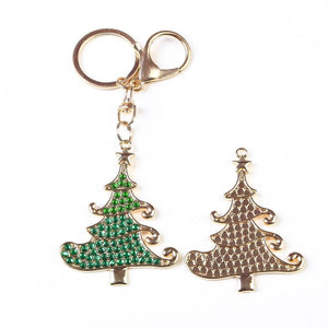 DIY Christmas Tree Full Drill Diamond Keychain ktclubs.com