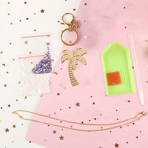 DIY Coconut Necklace Full Drill Diamond KeyChain ktclubs.com