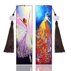 DIY Diamond Painting Leather Bookmark Special-shaped Drill Tassel ktclubs.com