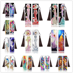 DIY Diamond Painting Leather Bookmark Special-shaped Drill Tassel ktclubs.com