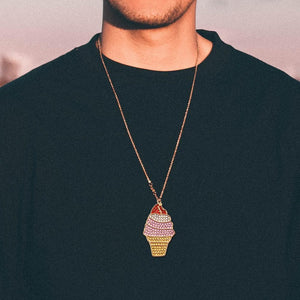 DIY Full Drill Diamond Keychain Ice Cream Necklace ktclubs.com