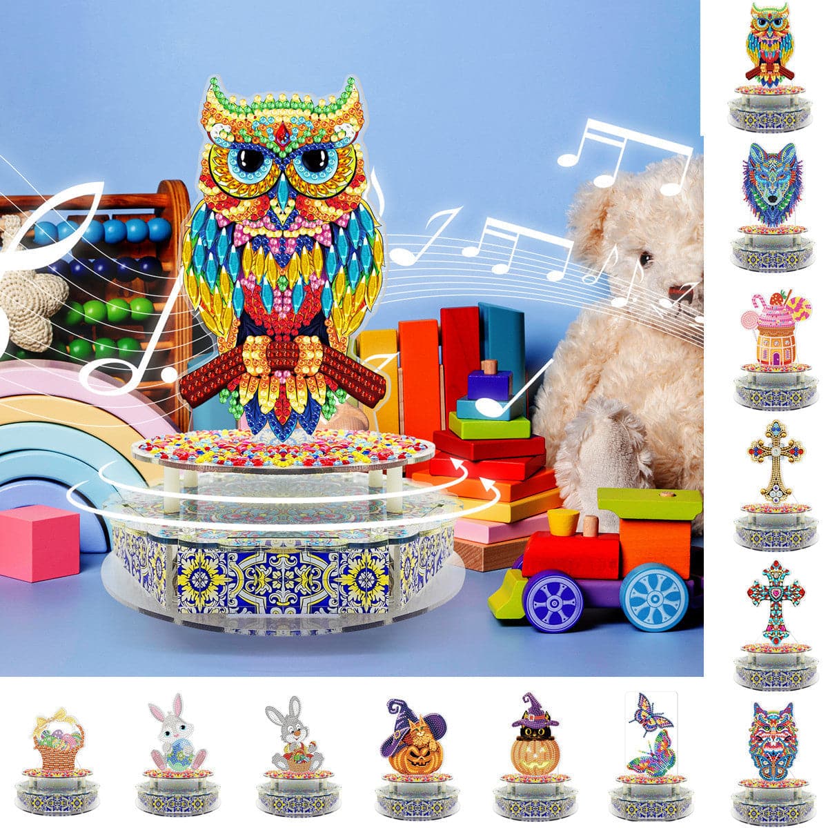 DIY Halloween Animal Daily Decorations - Music Box with LED light ktclubs.com