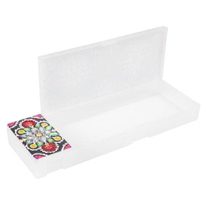 DIY Mandala Special Shaped Diamond 2 Grids Earrings Storage Box ktclubs.com
