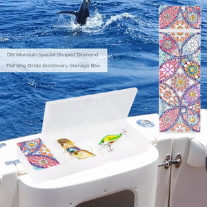 DIY Mandala Special Shaped Diamond 2 Grids Jewelry Storage Case ktclubs.com