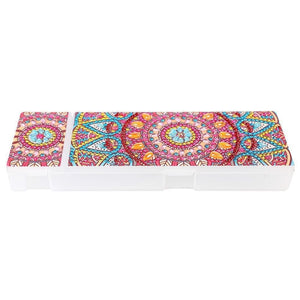 DIY Mandala Special Shaped Diamond 2 Grids Nail Art Storage Box ktclubs.com