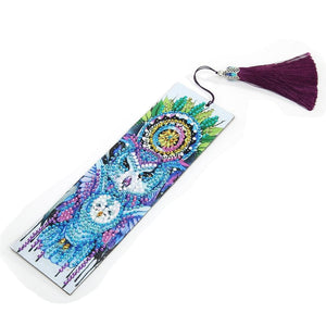 DIY Owl Special Shaped Diamond Leather Bookmark ktclubs.com