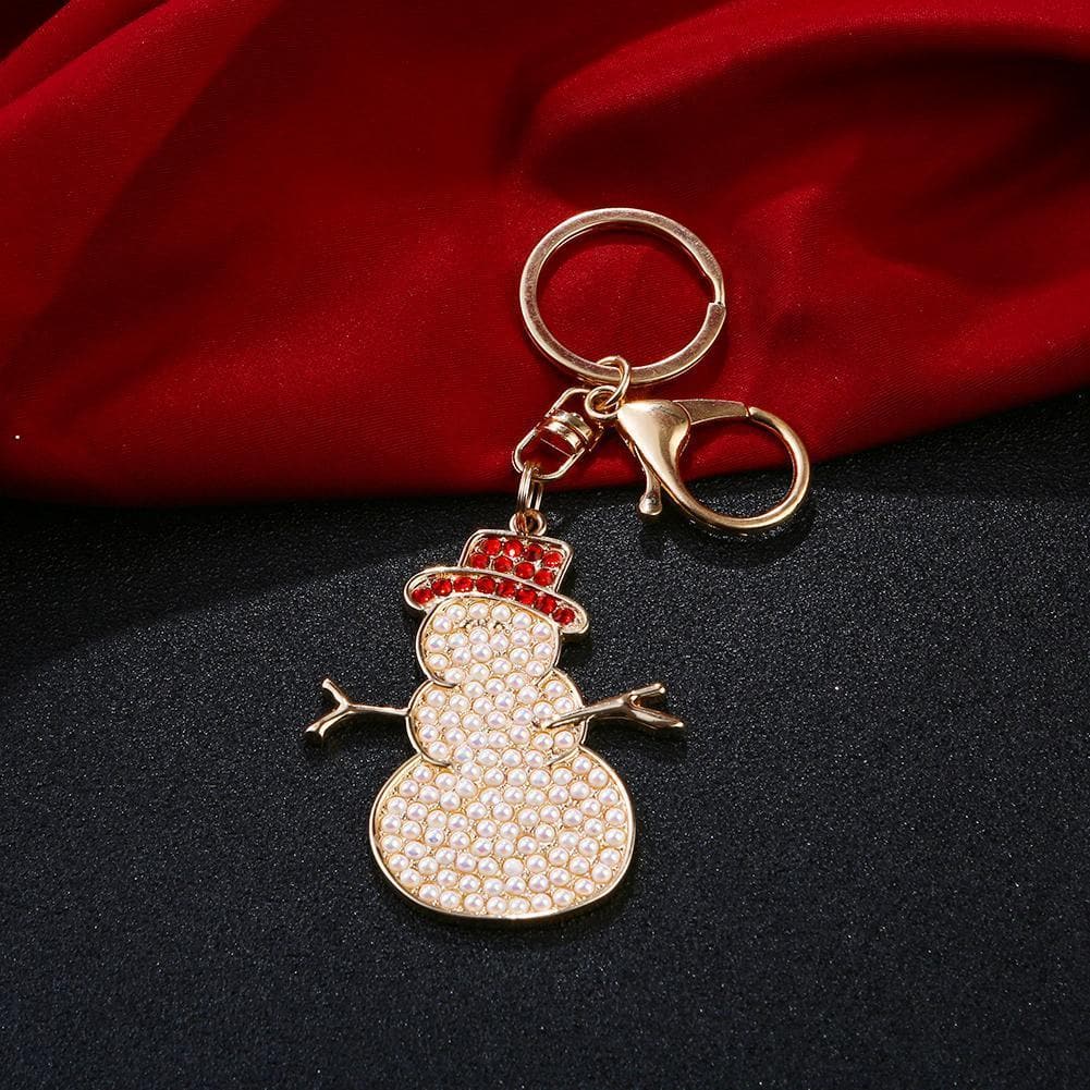 DIY Snowman Full Drill Diamond Keychain ktclubs.com