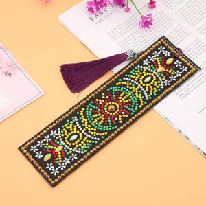 DIY Special Shaped Diamond Leather Bookmark Tassel Bookmark ktclubs.com