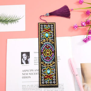 DIY Special Shaped Diamond Leather Bookmark Tassel Bookmark ktclubs.com
