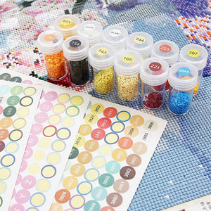 DMC Colors Number Label Stickers for Diamond Painting Storage Box Bottle ktclubs.com