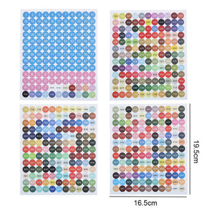 DMC Colors Number Label Stickers for Diamond Painting Storage Box Bottle ktclubs.com