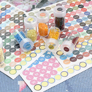DMC Colors Number Label Stickers for Diamond Painting Storage Box Bottle ktclubs.com