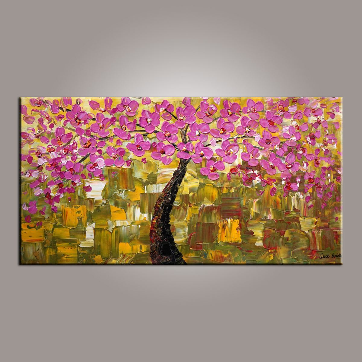 Canvas Art, Painting on Sale, Flower Tree Painting, Tree of Life Art Painting, Art on Canvas