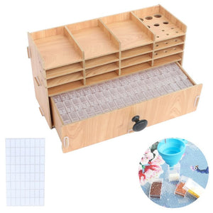 Diamond Painting Tool Kits with Organizer Tray Practical Storage Box Nail Beads Holder DIY Craft Home Decor Feature ktclubs.com