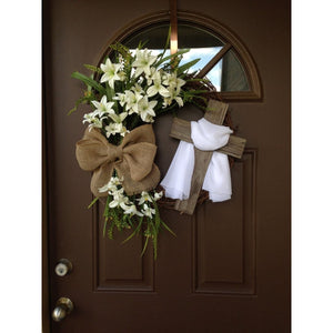Easter Bunny Wreath Door Hanging Decoration ktclubs.com