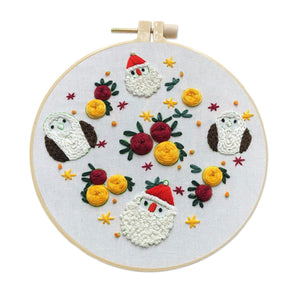 Father Christmas Snowman Garland - Embroidery ktclubs.com