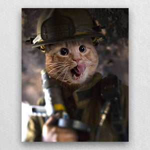 Fire Fighting Best Animal Portraits Dog Lover Painting ktclubs.com
