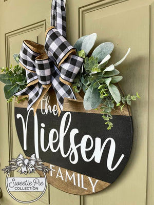 Front Door Decor | Last Name/Family | Door Hanger | Door Wreath | Housewarming Gift | Home Decor ktclubs.com